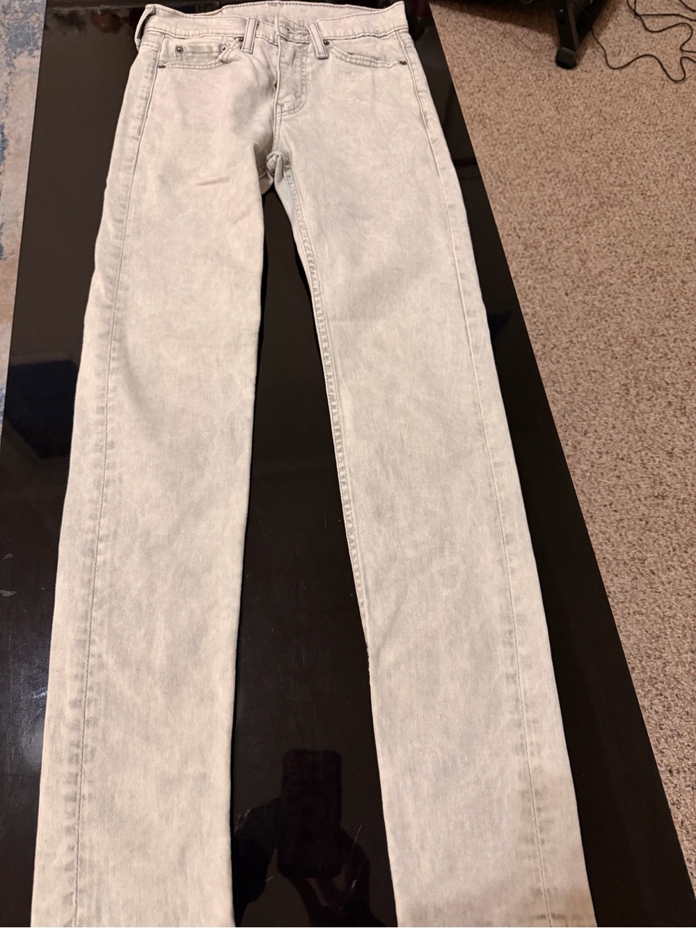 Levi’s 510 Skinny Jeans Acid Wash Gray Denim Size 26x32 Y2K - Picture 3 of 6